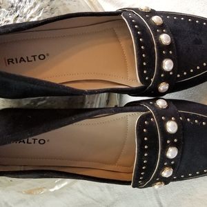 Rialto black fancy flats